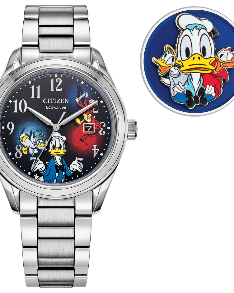 Feisty Donald Duck 90th Anniversary Blue Dial Stainless Steel Feisty Donald Duck 90th Anniversary Blue Dial Stainless Steel